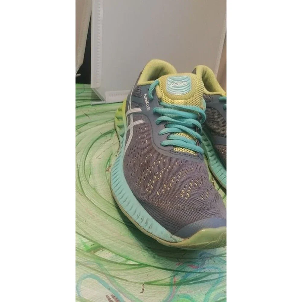 Oasis Fuze X Lyte Women's Running Shoes - Gray/Teal/Yellow - Size 8